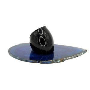 1970's Handblown Black Glass Ring